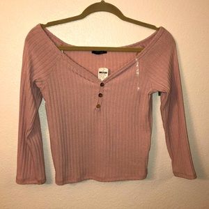 Cropped Long Sleeve Top